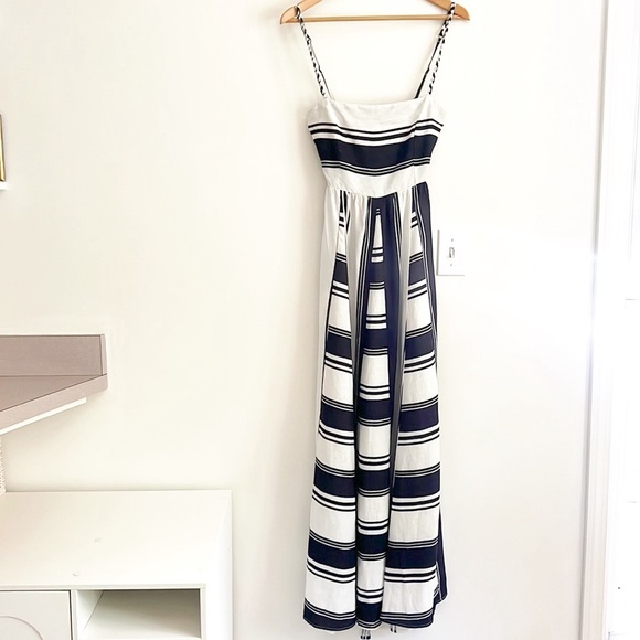 NWOT Maaji Boho Linen Blend Striped Ela Long Dress - Picture 12 of 16